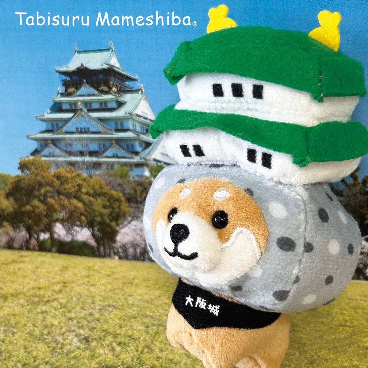 ✨NEW✨ 旅するマメしば ⁡ 🏯大阪城バージョン🐕 ⁡ どどーんと大きな