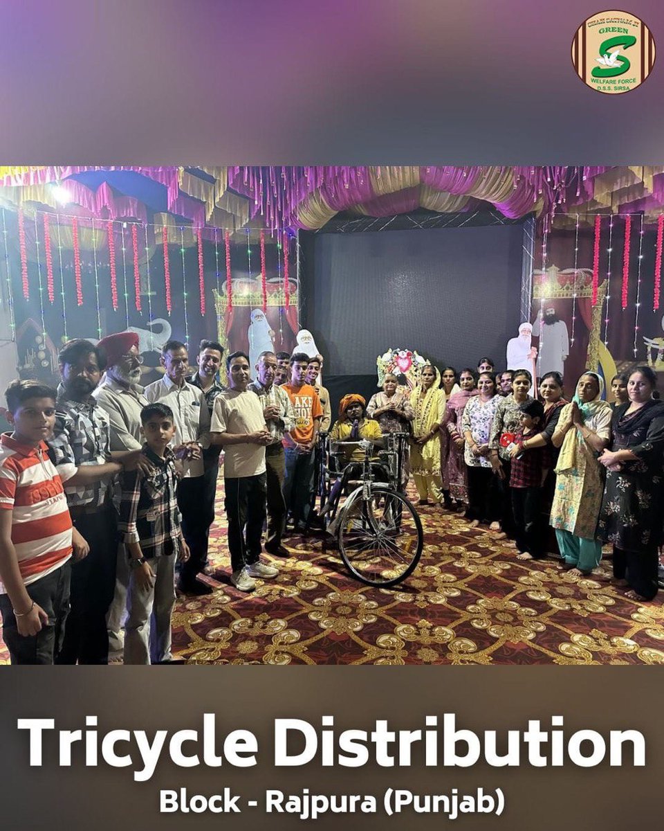 Satishsaini90's tweet photo. In our society not all are living life like us. Many people are facing problems in their life due to differently abled.
Saint Dr MSG Insan started a campaign to #HelpinHand such people by providing Tricycle, Artificial limbs etc to fill happiness in their life.
@Gurmeetramrahim https://t.co/BSMYz04UUO