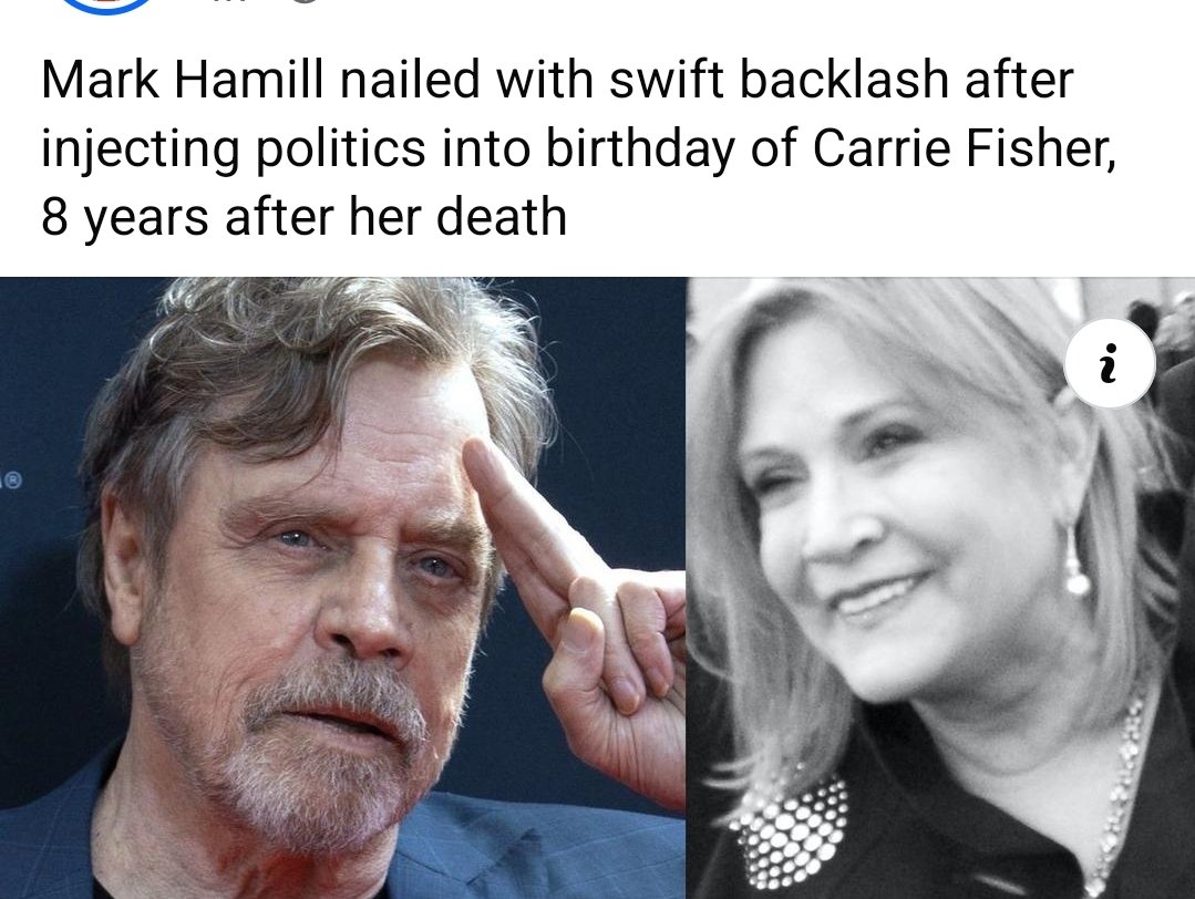 eversoswiftly's tweet photo. @MarkHamill Just making sure you're the guy questioning leadership. You used to be a Legend to millions of people that didn't vote like you. You lost...America won... move on Jedi. https://t.co/82ED4c4SLy