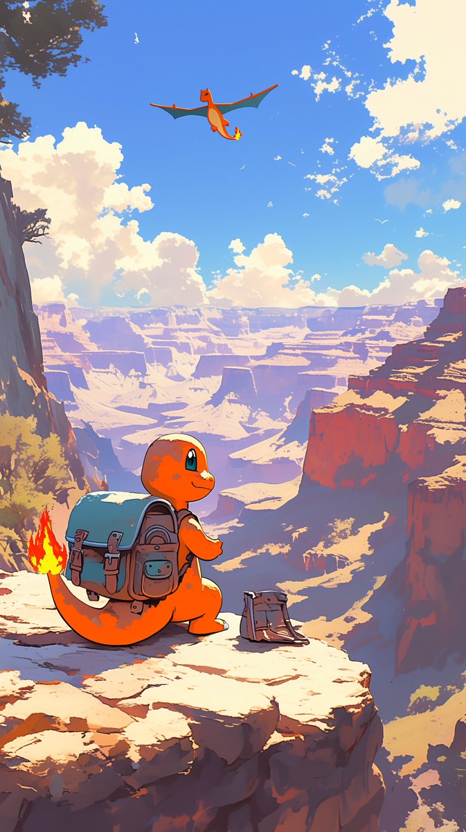 senpaimages's tweet photo. Charmander at the Grand Canyon Wallpaper https://t.co/9OEVSnjWGI