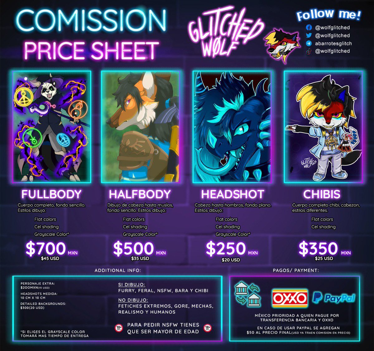wolfglitched's tweet photo. Comisiones Abiertas!! 

:3 Slots limitados!

Para entregar maximo diciembre UwU https://t.co/T2M5Nx6P1E