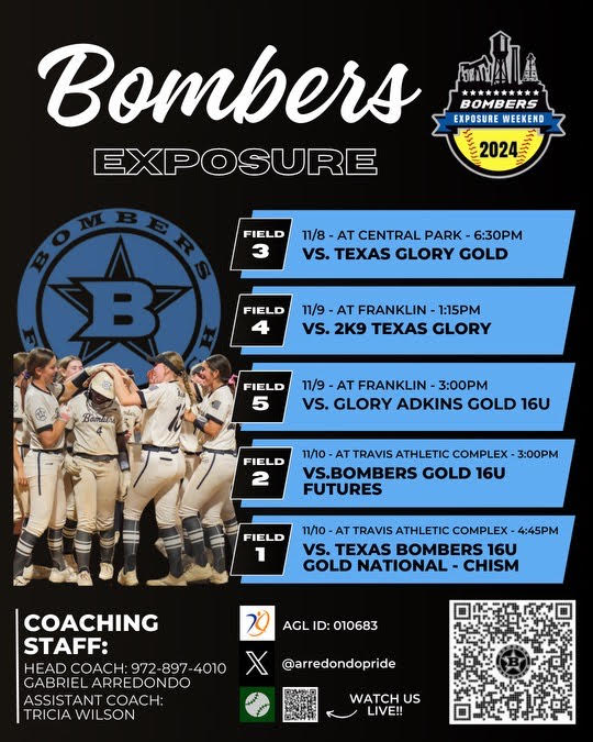 We bring our softball to College Station this weekend, come and check us out at the: