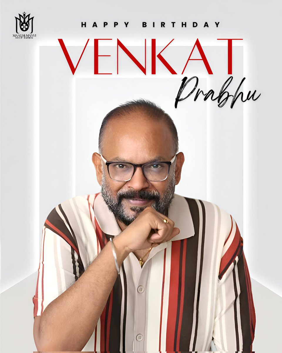 Happy Birthday to the dynamic director <a href="/vp_offl/">venkat prabhu</a>! 🎉 Known for his unique storytelling and unforgettable films, he continues to push the boundaries of Tamil cinema. Here’s to more creative adventures and blockbuster hits! 🎬✨ #HBDVenkatPrabhu #HappyBirthdayVenkatPrabhu