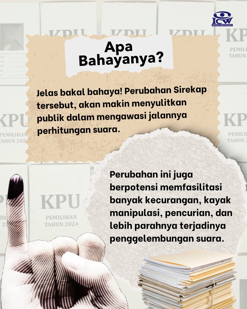 antikorupsi's tweet photo. Walah, pemerintah fasilitasi kecurangan dalam Pilkada 2024 lewat aplikasi Sirekap?😕 https://t.co/q3NPYggyBb