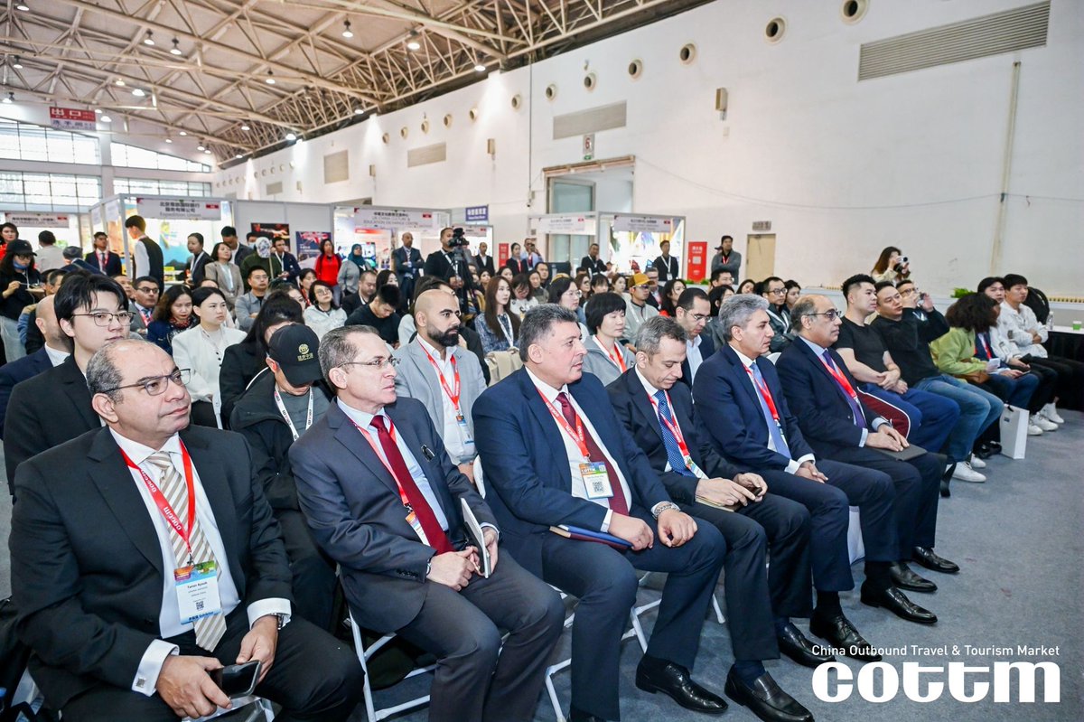 COTTMExpo's tweet photo. COTTM was very honored to host His Excellency Sherif Fathy, the Egyptian Minister of Tourism and Antiquities, Ambassador, H.E. Mr. Assem Hanafi and the Egyptian Tourism Authority CEO Mr Amr El-kady to have made their press conference at COTTM2024. https://t.co/3qHYjQ3zuE