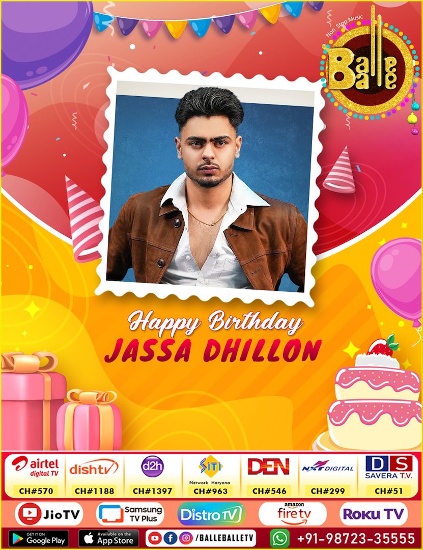 official_balle's tweet photo. Happy Birthday! May your year be prosperous | BALLE BALLE TV | NON-STOP MUSIC
@jassadhillon1
.
 #HappyBirthday #BirthdayWishes #BalleBalle #NonStopMusic #BirthdayCelebration #MusicLovers #PartyVibes #CelebrateLife #ProsperousYear #CulturalMusic https://t.co/vVlDpJ9URl
