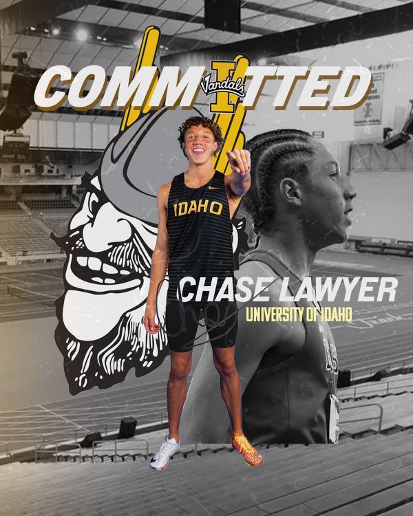 Chase Lawyer (@chaselawyer) on Twitter photo I am excited to announce my verbal commitment to run division 1 track at the University of Idaho! Thank you to Coach Fiebelkorn for recruiting me and giving me this opportunity to continue my track career at the next level.
<a href="/IdahoTrack/">Idaho Track & Field/Cross Country</a> <a href="/JeffFiebelkorn3/">Jeff Fiebelkorn</a> I am excited to announce my verbal commitment to run division 1 track at the University of Idaho! Thank you to Coach Fiebelkorn for recruiting me and giving me this opportunity to continue my track career at the next level.
<a href="/IdahoTrack/">Idaho Track & Field/Cross Country</a> <a href="/JeffFiebelkorn3/">Jeff Fiebelkorn</a>