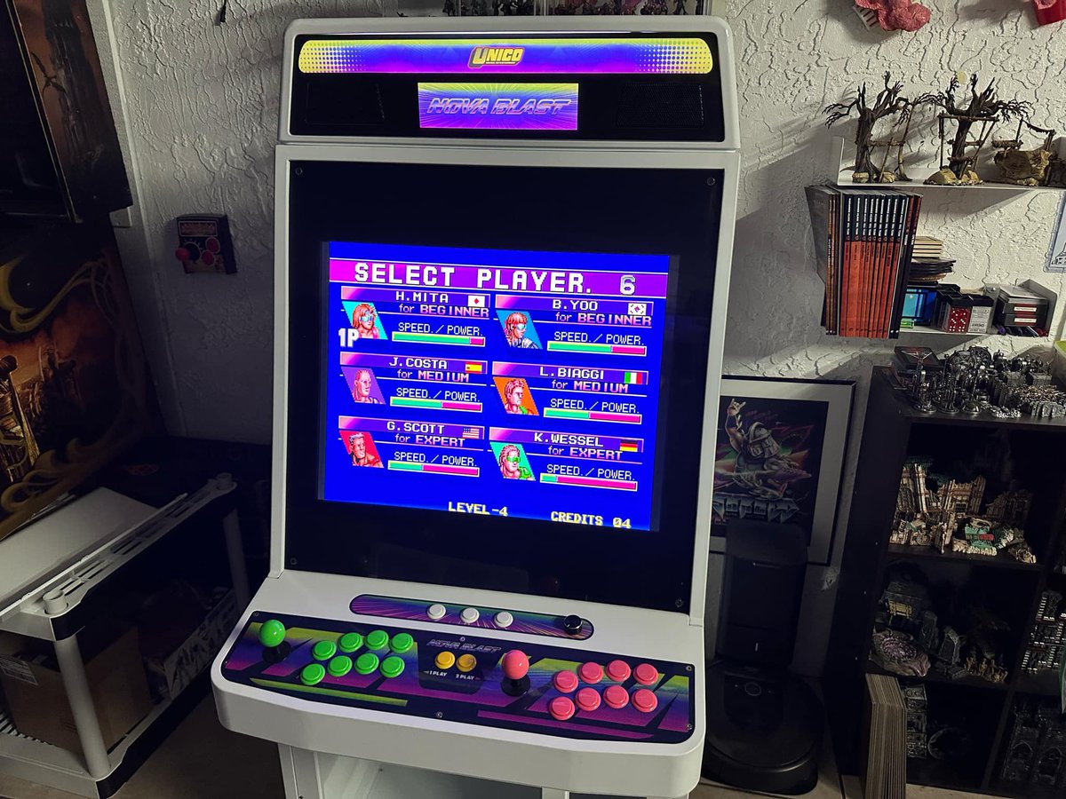 owlnonymous's tweet photo. I built a #MiSTerFPGA setup for a friend’s Unico Nova Blast. @NeoCverA https://t.co/HiHKFjNYX8
