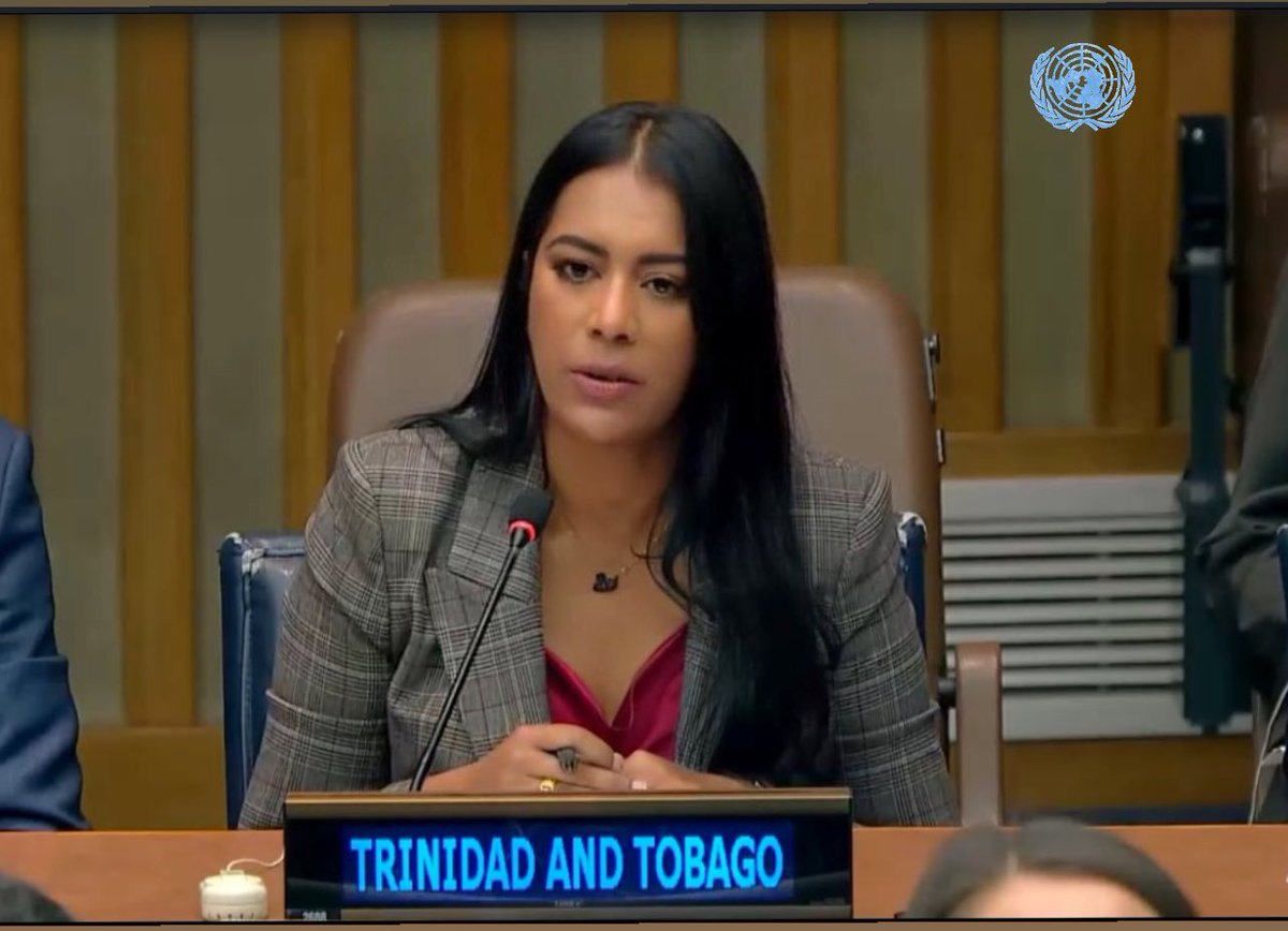 charlene_roop's tweet photo. The 🇹🇹 rez on Women and disarmament was adopted! Women are not mere spectators  of peace—they are the architects of it! Honored to have facilitated this rez once again. Especially grateful to the sponsors &amp; to all States which supported. https://t.co/WzHmUtRUw1