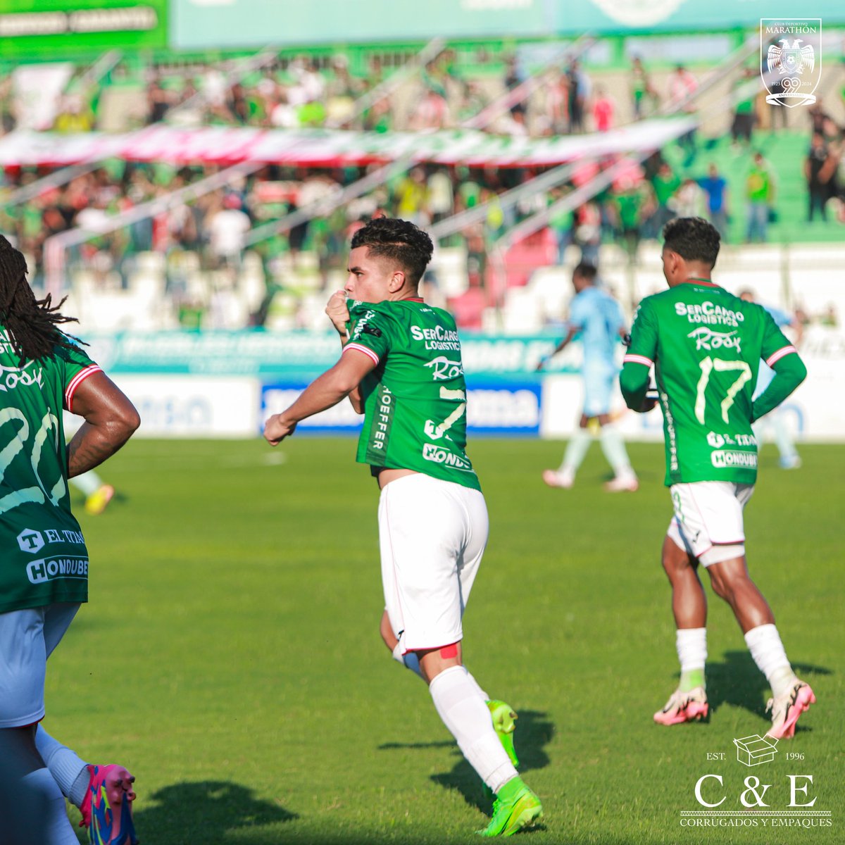 CDMarathon's tweet photo. Que golazo de Isaac Castillo para empatar el encuentro en el primer tiempo 🤩💚

Patrocina Corrugados y Empaques de Honduras 

#MonstruoVerde https://t.co/vDVBmGgX5a