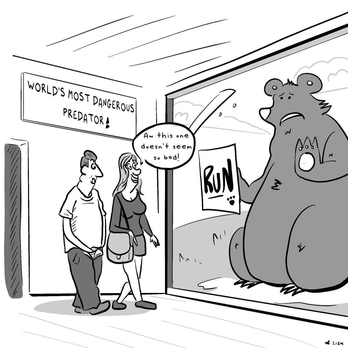art_by_akitch's tweet photo. I’d trust the bear https://t.co/MJtwOGbQL2