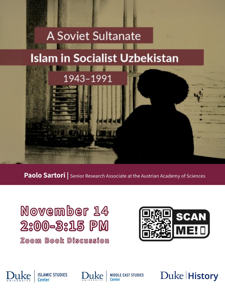 Please join DISC next Thursday 14 November at 2 pm EST for Dr Paolo Sartori's book talk, please register duke.zoom.us/meeting/regist…