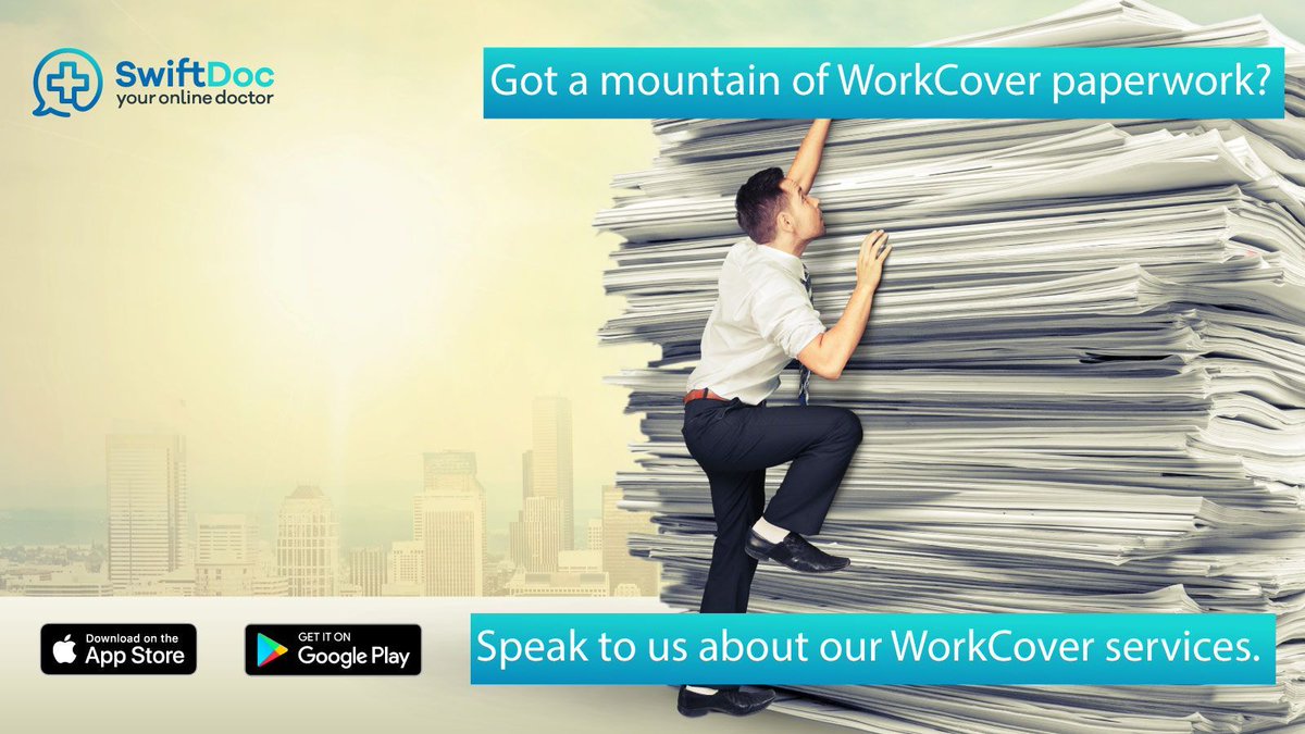 SwiftDoc_'s tweet image. Conquer that paperwork mountain! ⛰️ 

It's no secret that WorkCover claims involve a significant amount of time, effort...and paperwork. 📝 

Forget the paperwork mountain, next time you need to deal with a WorkCover claim, have a chat to the SwiftDoc team. 📱 

#workcover