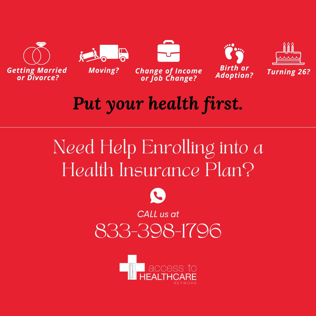 Access2HealthNV's tweet photo. A recent life change may qualify you for a special enrollment period for health insurance if you've experienced any of the changes listed. Access to Healthcare Network can help you enroll in a plan that's right for you!

#NVHealthLink

Call us now at 833-398-1796 https://t.co/1q08DCsY43