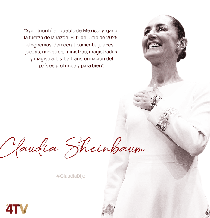 la_4tv's tweet image. #ClaudiaDijo

#LaReformaAlPoderJudicialVa