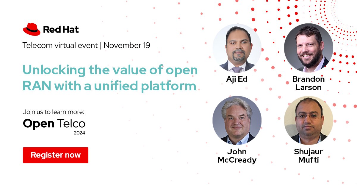 perfettoc's tweet photo. I’m excited for the session “Unlocking the value of open RAN with a unified platform” with @DellTech, @Mavenir, @RedHatTelco &amp; @nokia! 
#IWork4Dell https://t.co/0YoIylhGtB