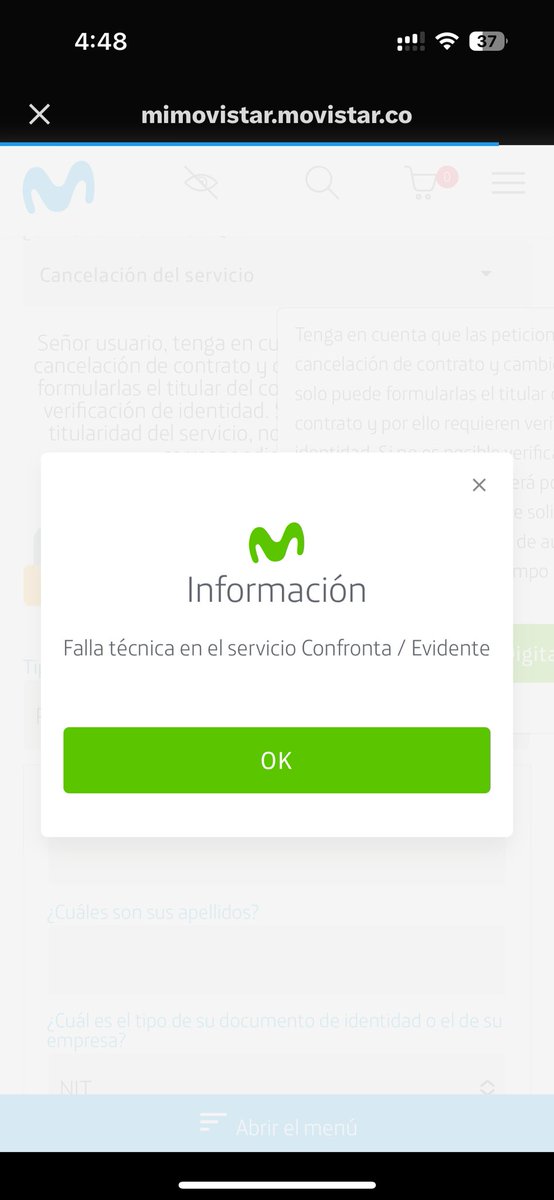 mrmagu07's tweet photo. @sicsupe que debo hacer si he tratado de ponerme en contacto por todos los medios con @MovistarCo no vivo en Colombia y necesito cancelar un servicio. He escrito, he intentado interponer una pqr y nada sirve. La web de esta empresa tiene fallos y lo único que dicen es de malas! https://t.co/zQIIRJSjfR
