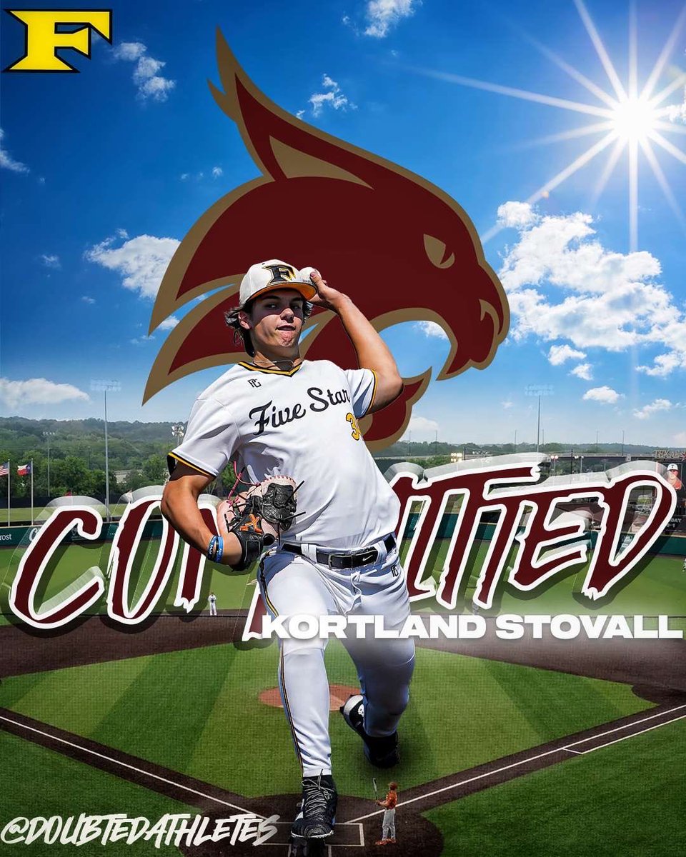 I am excited to announce that I have committed to Texas State University to further my academic and athletic career. I would like to thank my Lord and Savior Jesus Christ for giving me the ability to play the game that I love and my family for being with me every step of the way.