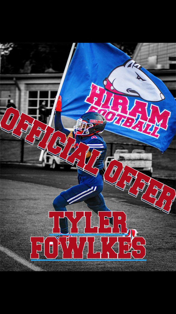 After a conversation with <a href="/Coach_Mro/">Coach Mro</a>, I am blessed to receive another offer to play college football from D3 <a href="/Hiram_Football/">Hiram College Football</a>. <a href="/Coach_Niles/">Tanner Niles</a> <a href="/dwhittle30/">David Whittle</a> <a href="/DyerCoChoctaws/">Choctaw Football</a> <a href="/dyercosports/">Dyer County Choctaw Athletics</a> <a href="/west10sports/">West Tennessee High School Athletics</a>