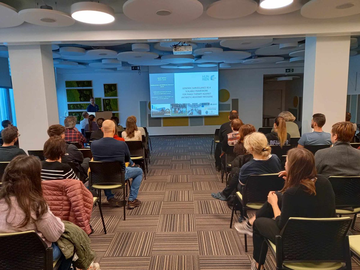The  guest speaker of today's Institute of Genetics seminar was Bálint  Kintses, head of the Laboratory of Translational Microbiology at the BRC  Institute of Biochemistry. His work on bacteriophage cocktail  therapy was published in Cell.