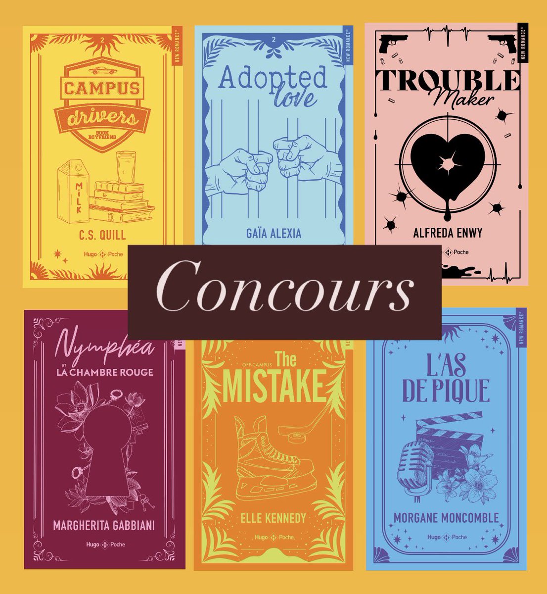 [CONCOURS EXCEPTIONNEL] 
New Romance Collector
De nouveaux grands romans de la New Romance viennent de sortir dans une édition poche collector magnifique.
Booknode est partenaire de la sortie et vous permet de remporter un lot exceptionnel avec les 6 livres. 
Pour cela likez et