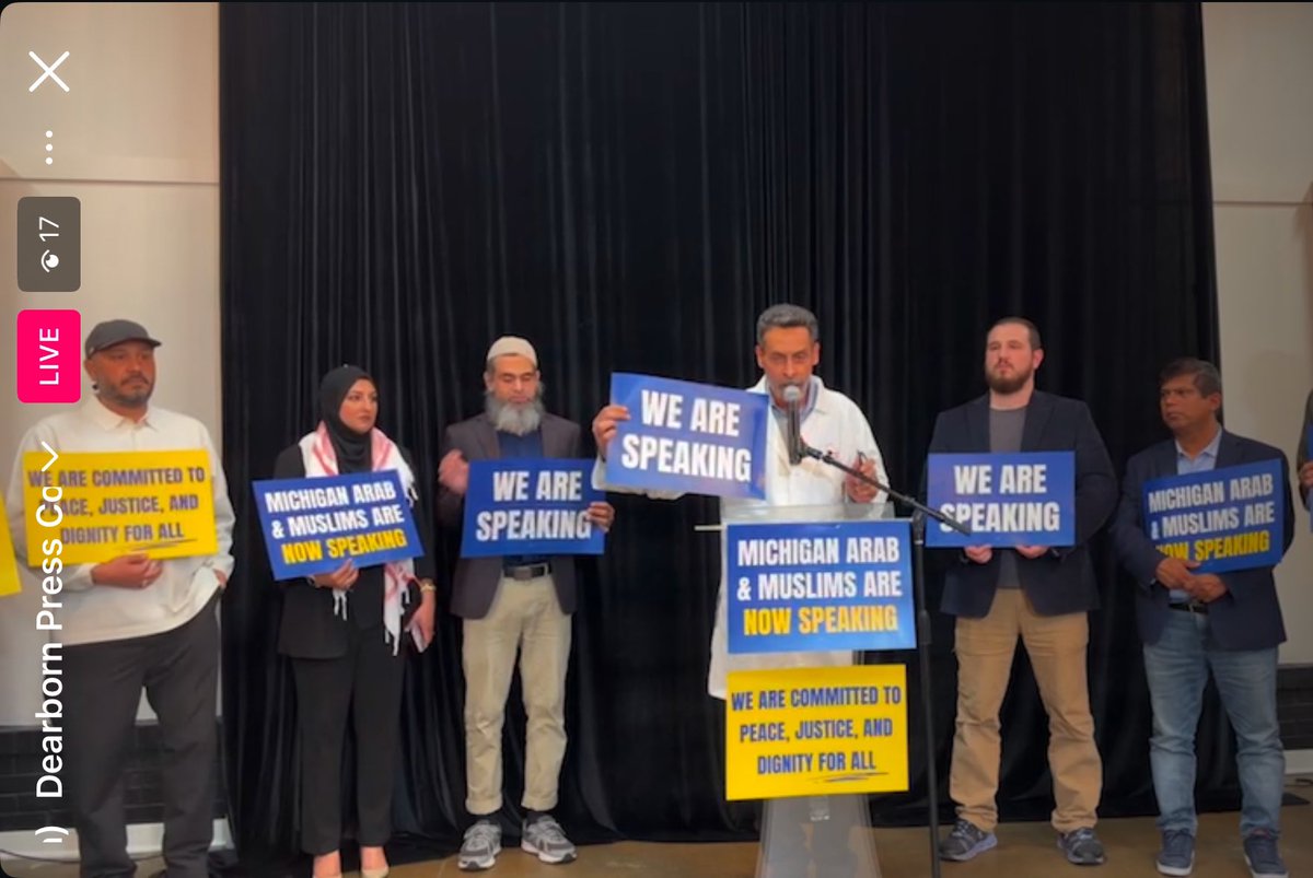 Press conference in Dearborn and oof - the moment she said that, to people opposing the wholesale slaughter of Palestinians, it was over.