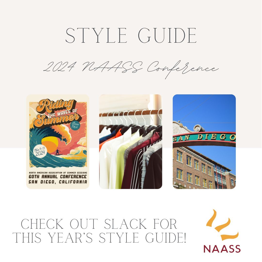 Not sure how to pack for the conference? Have no fear! The conference committee has put together a helpful style guide with outfit ideas for each part of the conference. Check out the Files tab on the main conference Slack channel for more info.