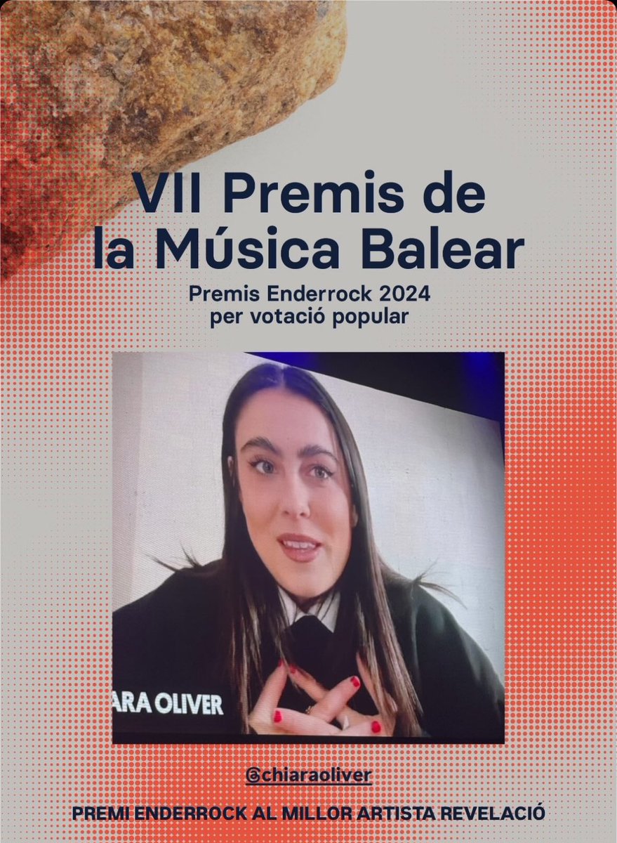 chiaraolivercl's tweet photo. Chiara ha ganado en 2 de las 3 categorías en las que estaba nominada en los VII #PremisEDRBalears, organizados por @enderrock
Felicidades @chiaraoliver estamos muy orgullosa de ti !!!! 🩷🩷 https://t.co/duXp2zhuXV