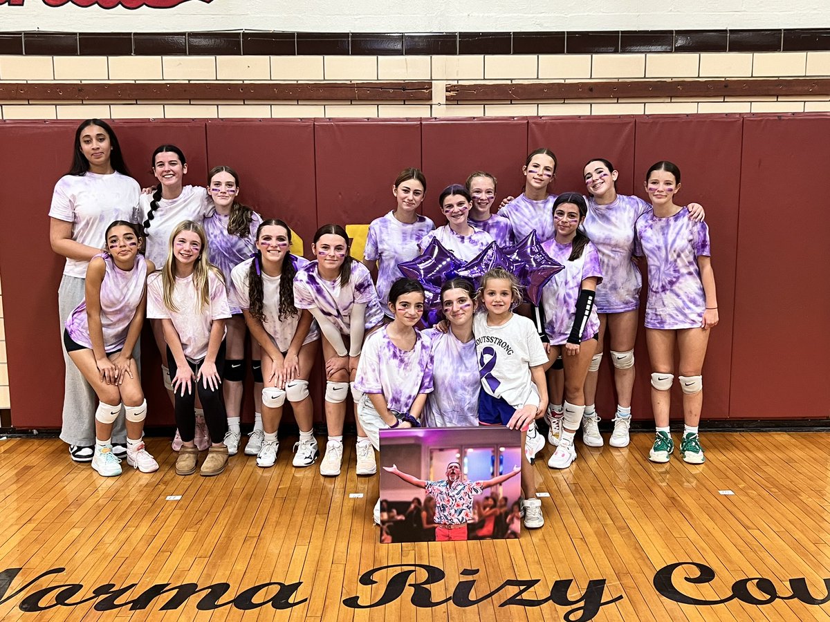Staff v Students volleyball was a success! I love these kids and it was so fun to get to be a part of this. Purple theme for pancreatic cancer, we love our Kouts family!🫶🤍