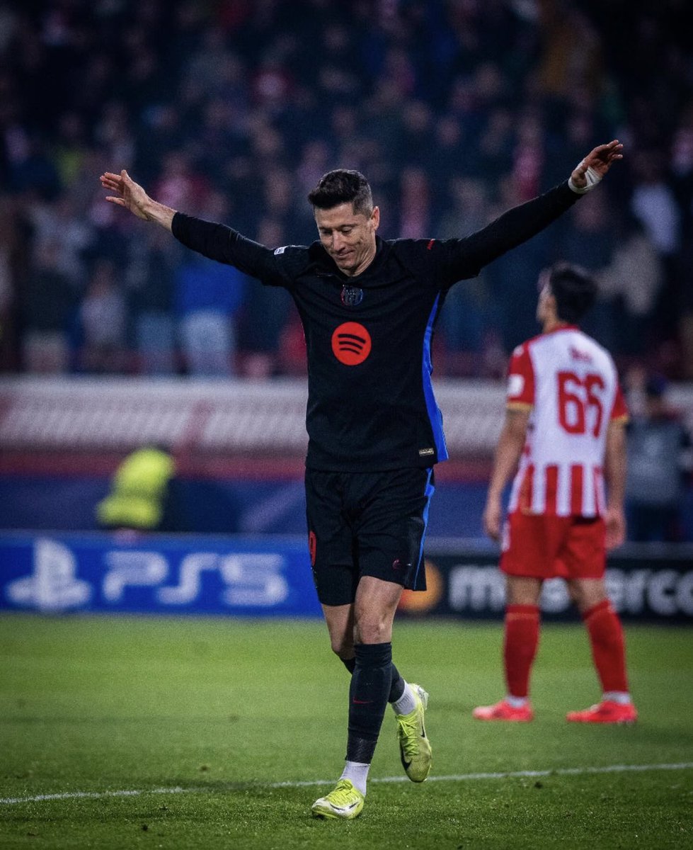 mr_chabrook's tweet photo. FC Barcelona with another masterclass. They were able to maintain control of the game despite Crvena zvezda’s two goals. ⚽️⚽️

Iñigo with the first goal
Lewangoalski with another brace
Raphinha with a banger from outside the box
Fermin off the bench to seal it for the blaugrana. https://t.co/ChosYx8fBS