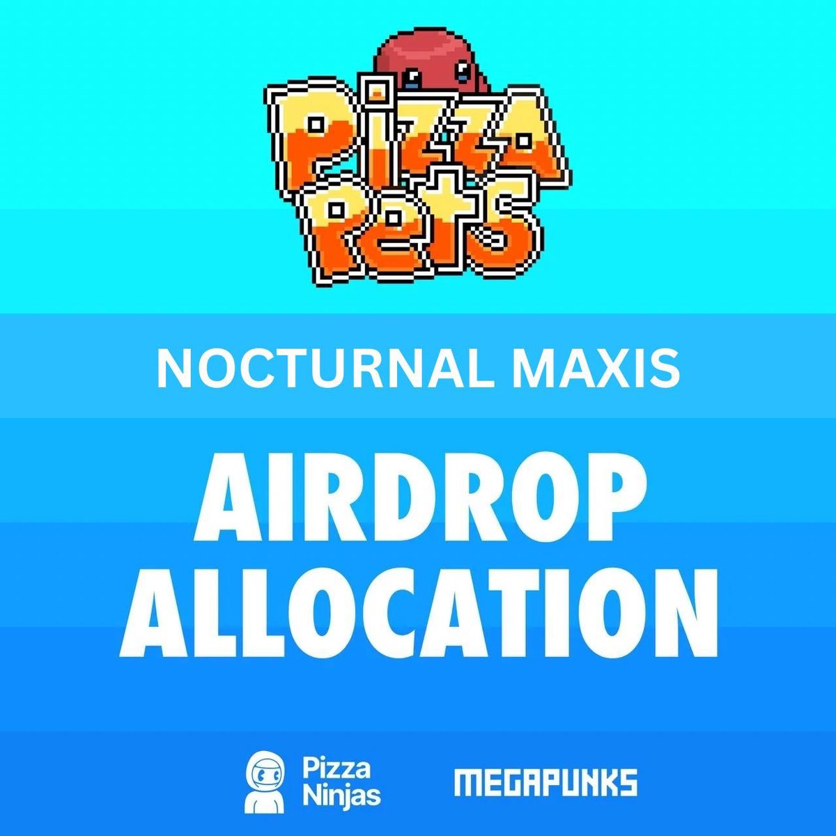 Nocturnal Maxis (@nocturnalmaxis) on Twitter photo We’ve secured an allocation of <a href="/Pizza_Pets/">Pizza Pets Game</a> for Nocturnal Maxis fam!
Thrilled to announce a collaboration with <a href="/Pizza_Ninjas/">Pizza Ninjas</a> & <a href="/MegaPunks_BTC/">MegaPunks</a> on their upcoming <a href="/Pizza_Pets/">Pizza Pets Game</a> airdrop.
Raffle is live on our Discord! We’ve secured an allocation of <a href="/Pizza_Pets/">Pizza Pets Game</a> for Nocturnal Maxis fam!
Thrilled to announce a collaboration with <a href="/Pizza_Ninjas/">Pizza Ninjas</a> & <a href="/MegaPunks_BTC/">MegaPunks</a> on their upcoming <a href="/Pizza_Pets/">Pizza Pets Game</a> airdrop.
Raffle is live on our Discord!