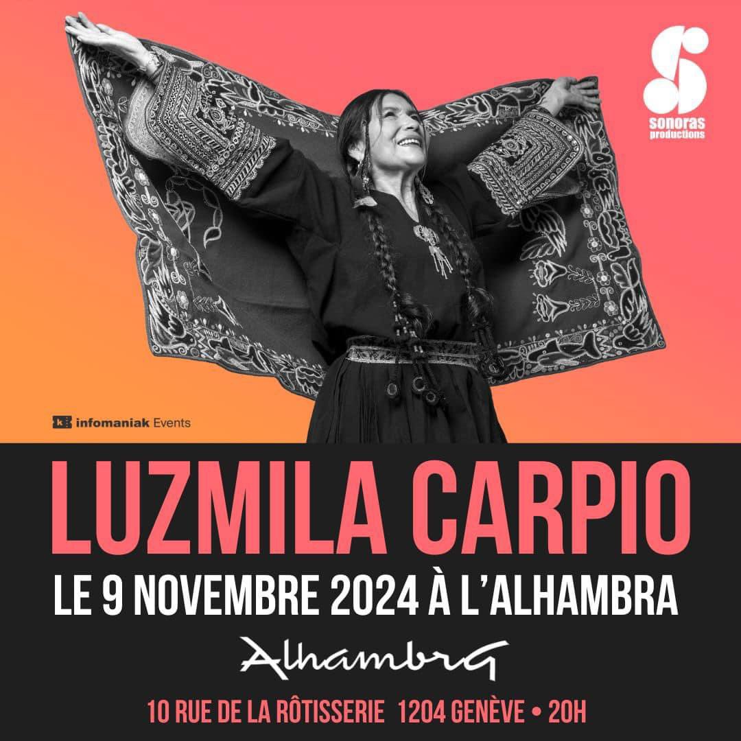 !No te pierdas el concierto de Luzmila Carpio en Ginebra este 9 de noviembre!

Únete a nosotros para una noche mágica, ✨ donde la encantadora voz de Luzmila te transportará al corazón de los Andes. 🇧🇴❤️ Con su mezcla única de música tradicional y moderna, ¡este evento promete