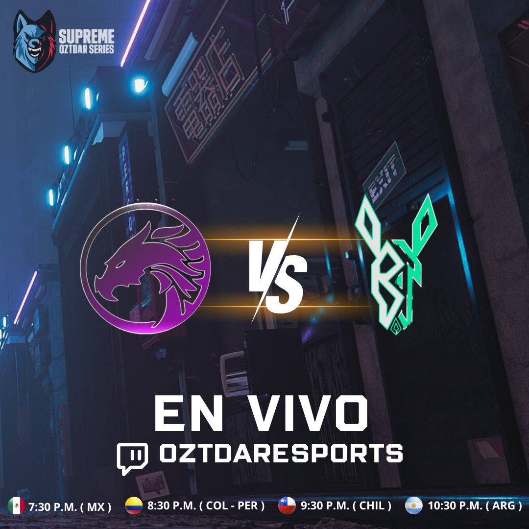 oztdaresports's tweet photo. ⛔️Hoy no hay eliminados pero solo el mejor 
se queda en el UPPER BRACKET 

¿ Quien ?  🤔
💥 7:30 pm CDMX 
#DKA 🆚#BT  🔥
 
Caters:🎙️👉 @cjcastergg & @K0Lyon
Analista: 🎙️👉 @KaiserSkrrux
Specter: 👩‍💻 👉 @xJeylin

Transmisión 📺 https://t.co/skGWrQWyM5 

#oztdarseries  #oztdaresports #valorant #casters #Torneo #supremeoztdar
