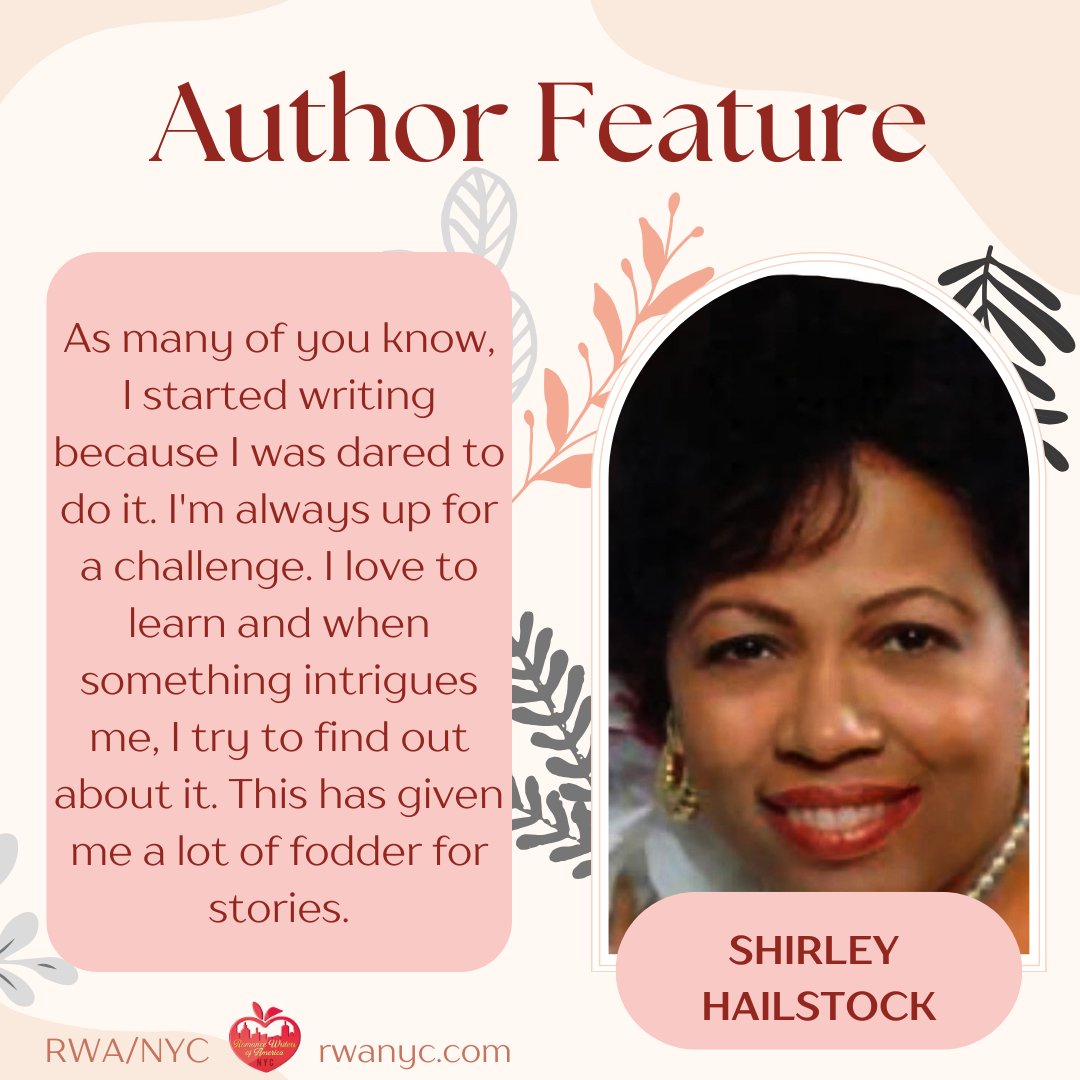 Learn more about our Author of the Month <a href="/shailstock/">Shirley Hailstock</a> 

#author #romancenovels #nycwriters