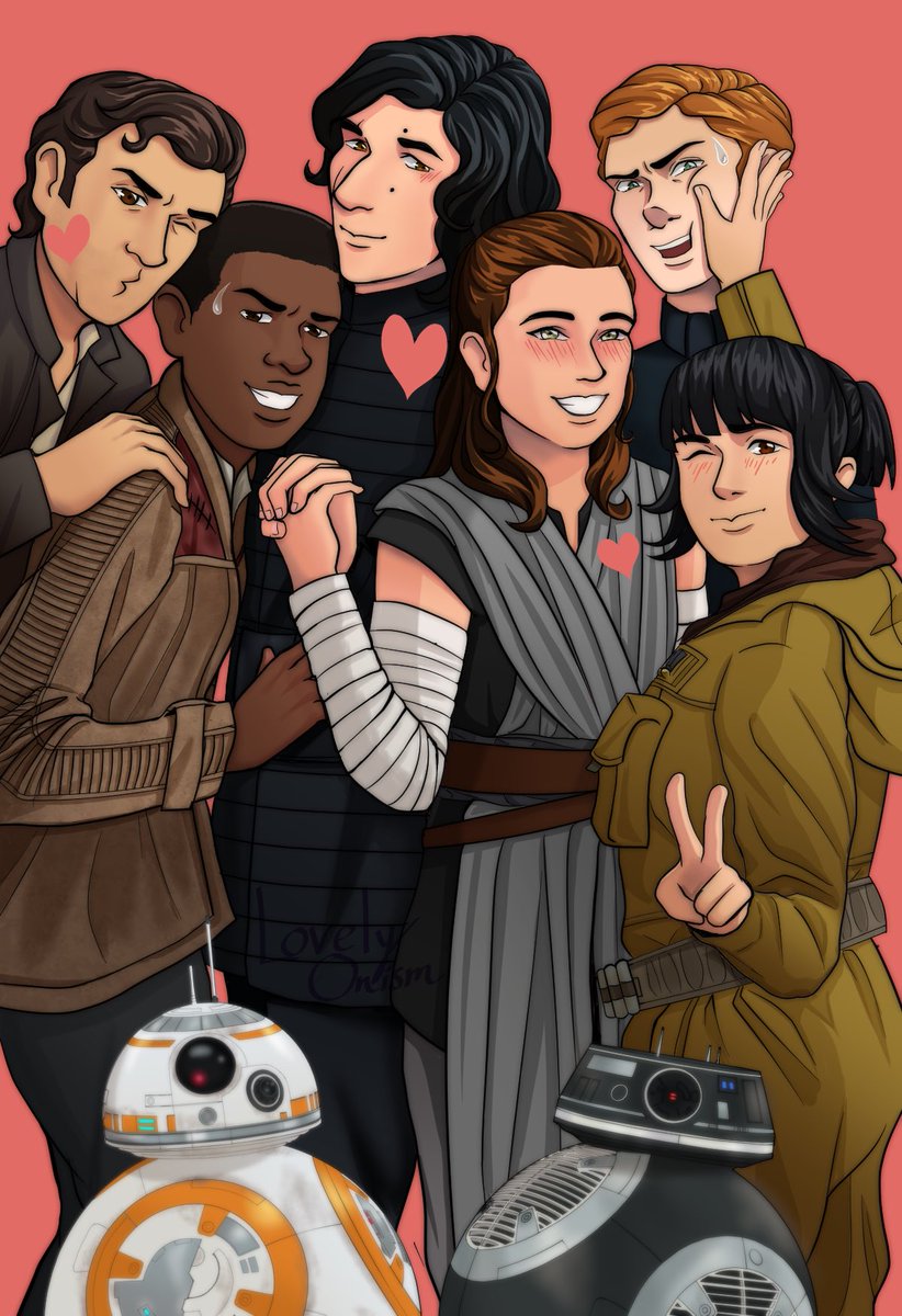 lovelyonism's tweet photo. 5 year redo. Always like to remake a previous piece to see how far I’ve come.

#reylo #reyloart #stormpilot #gingerrose https://t.co/fjYccwzaAF