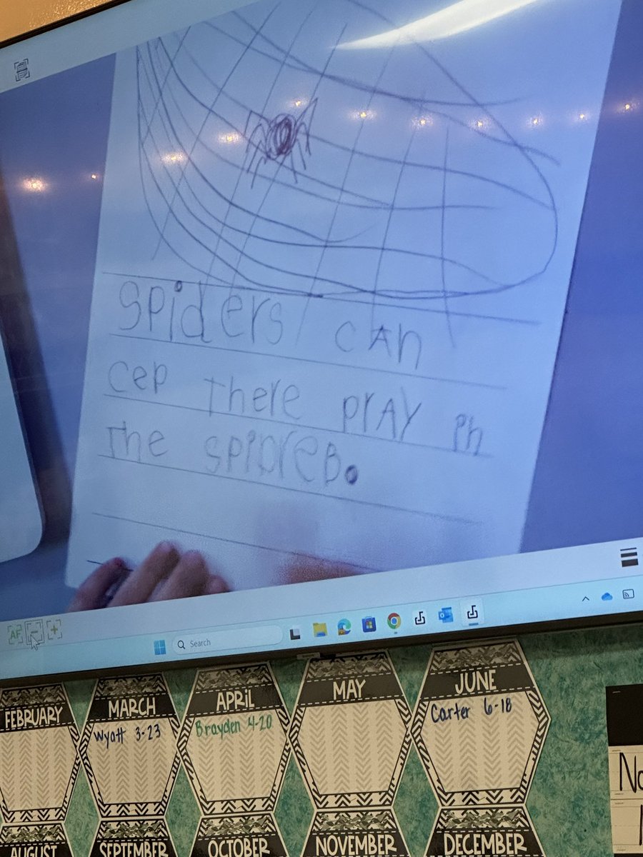 MrsRhodenIn1st's tweet photo. Learning about spiders and writing facts! @HydeElem @HydePrincipal https://t.co/HK0zsTv3Rg