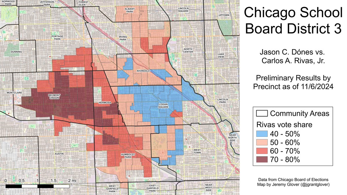 JGrantGlover's tweet image. I gotta be honest, this result surprised me. I guess that shows what I know.

Jason Dónes was the CTU-backed candidate, and he really didn't have any base of support outside Logan Square.