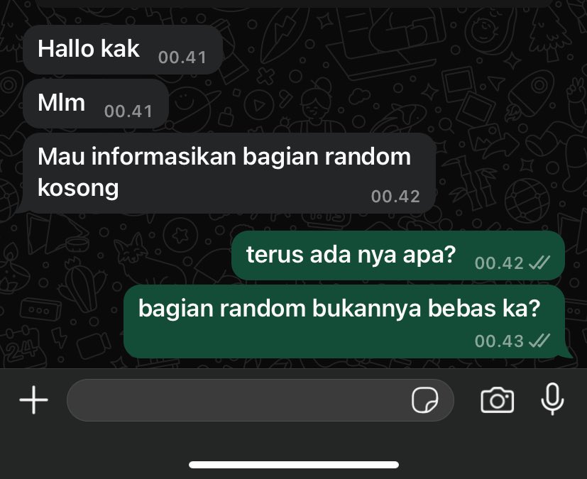_mwaahh's tweet photo. gue pesen ayam and bagian ayamnya tuh no request or random, terus di chat kaya gini😭😭 gue pesen no request anjj. lo mau masukin ayam bagian betisnya juga gapapa tai😭 https://t.co/p0uoqniN8v