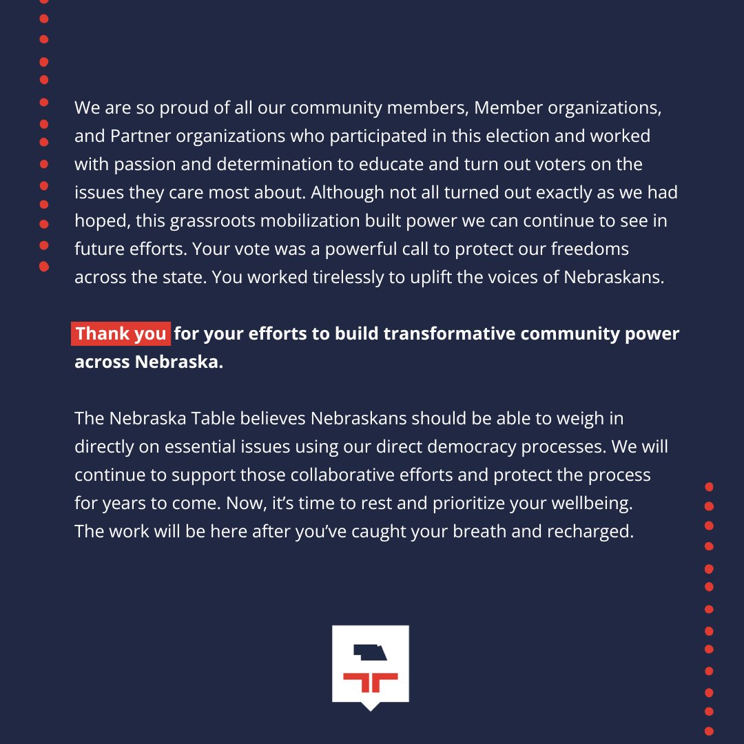 We are proud to be in community with so many passionate advocates making a difference in Nebraska this election and beyond.
