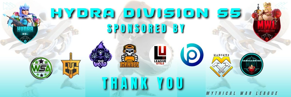 What a Season 
We have finally reached the end of the season. Thank you for the overwhelming support! It is not something we take lightly and is very much appreciated by everyone connected with MWL Hydra S5. 

Thank you 
<a href="/BlueprintCoC/">Blueprint CoC | Code BLUE</a>  <a href="/MaximusBase/">Maximus Base Building</a> <a href="/we_stay_active/">we stay active wsa</a> <a href="/team_void_gg/">Team Void</a>