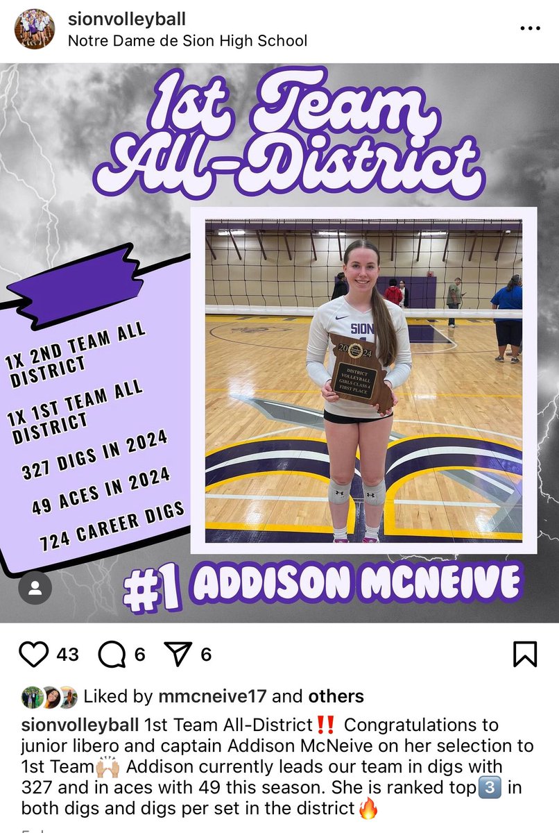 1st Team All-District for Junior year! Excited for club season! <a href="/PVAvball/">PVA Volleyball</a> <a href="/PrepDig/">Prep Dig 🏐</a> <a href="/PrepDigMORyan/">Ryan</a> <a href="/PrepDigMO/">Prep Dig Missouri</a> <a href="/prep_q/">PrepDigJohnQ</a> <a href="/PrepDigKS/">Prep Dig Kansas</a> <a href="/PrepDigKS/">Prep Dig Kansas</a> <a href="/prepdigrachel/">PrepDigRachel</a>