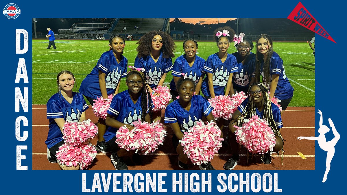 TSSAA's tweet photo. We haven't run out of spirit! Meet some of the TSSAA dance teams!

LaVergne High School 💙🖤
Northview Academy 💚💛 https://t.co/fVfJqXWFLn