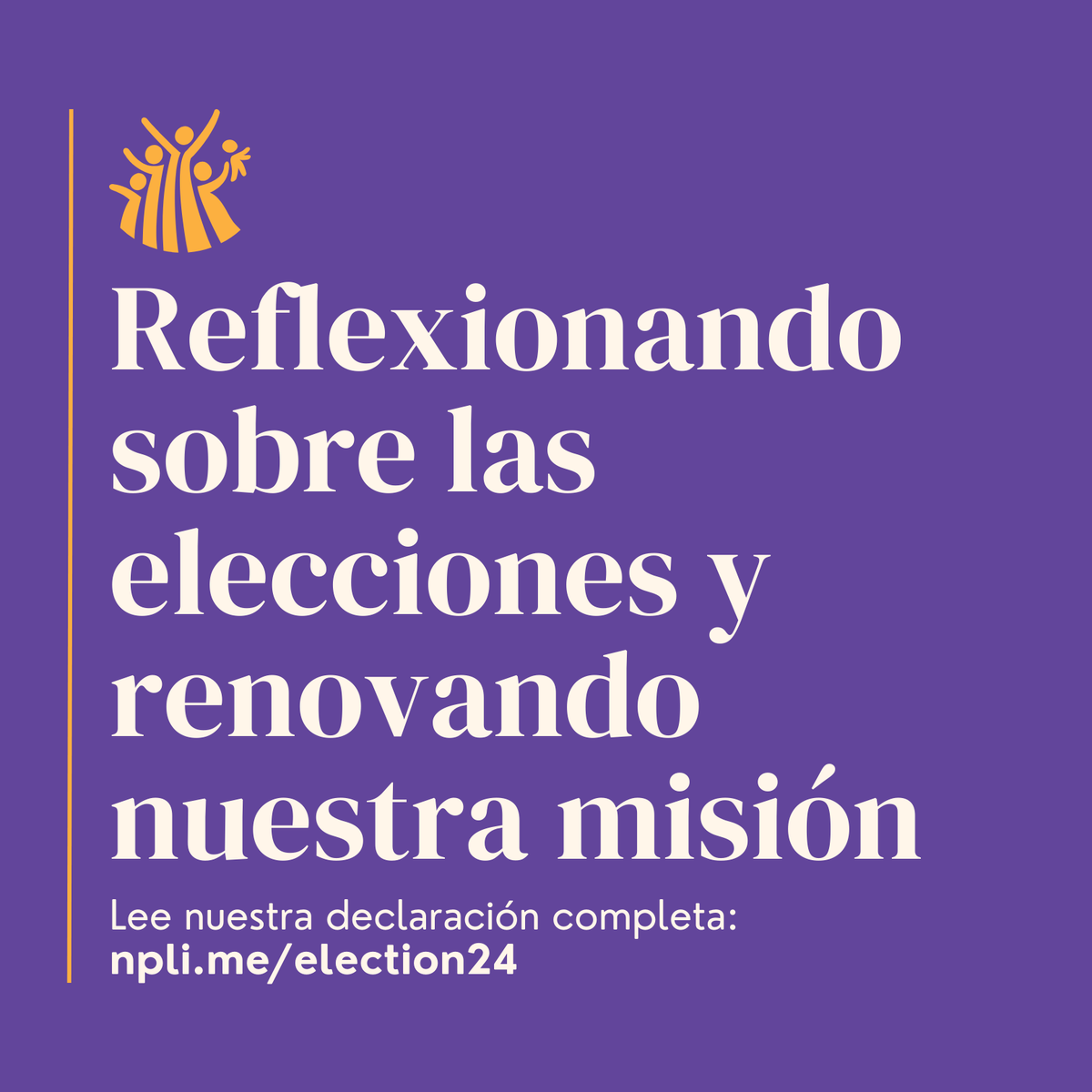 NationalPLTI's tweet photo. En tiempos de incertidumbre, seguimos comprometidos con la esperanza, la acción y la defensa de todas las comunidades. Nuestra misión de elevar a las comunidades y construir un mañana mejor continúa, más fuerte que nunca. Lee nuestra declaración aquí: https://t.co/JkCzT0W3uq https://t.co/rJsSm0Uu4e