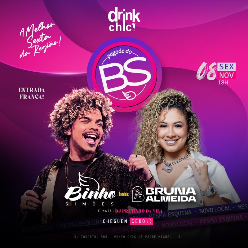 r_monsores's tweet photo. Nesta SEXTA no PAGODE DO BS nossa convidada é a @cantorabrunaa 

Vamos? 🔥 https://t.co/JLfuUKhWM3