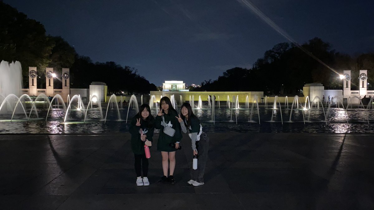 Bus 8 visiting the WWII memorial with the perfect backdrop. #NoviDC2024