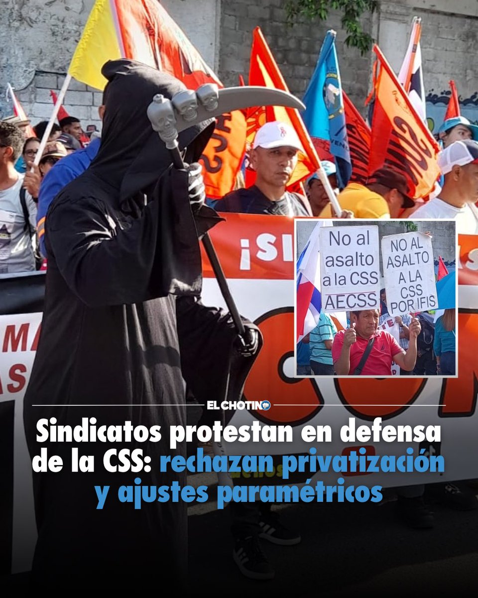 Sindicalistas se han concentrado en las afueras de la Asamblea Nacional en un acto de protesta mientras los diputados discuten las reformas de la Caja de Seguro Social. Con pancartas y consignas claras como “No a la privatización de la CSS” y “No a las medidas parametricas”.