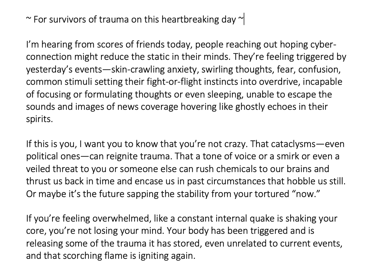 ColorMeOther's tweet photo. If you're a trauma/abuse survivor feeling wrenched today, as I am, these words are for you. #Election2024 #TraumaCommunity https://t.co/3K7pApOlBJ