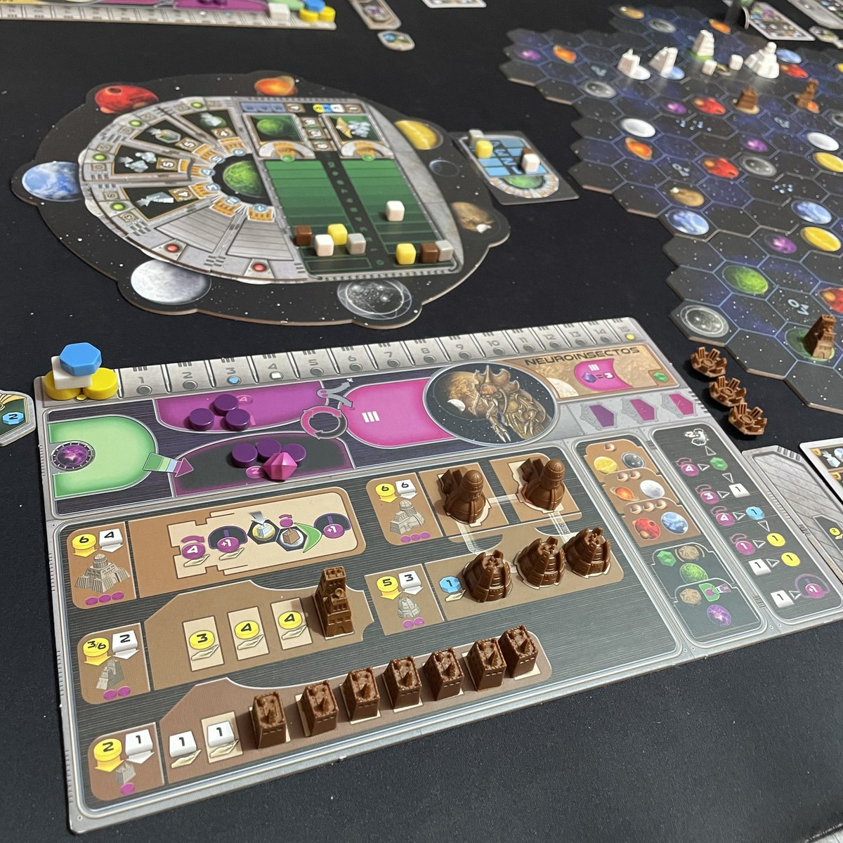 barbutindepe's tweet image. 242 (129): Un altre Gaia Project! Aquest cop amb els @darkstonecat, i molt disputada! #JocsDeTaula #BoardGames #GaiaProject