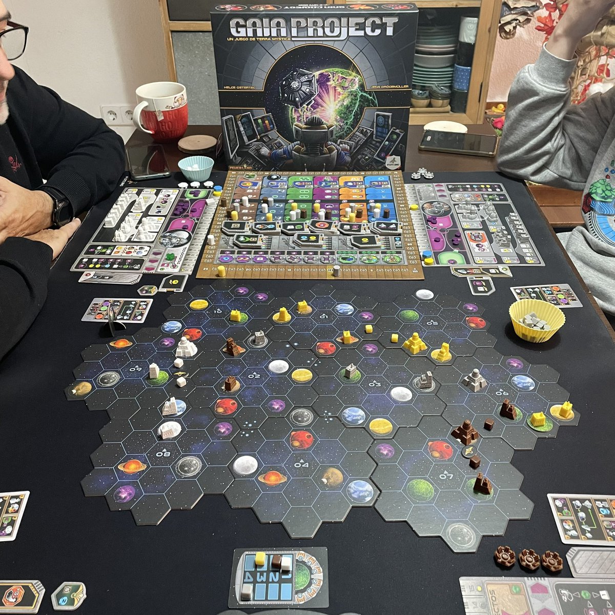 barbutindepe's tweet image. 242 (129): Un altre Gaia Project! Aquest cop amb els @darkstonecat, i molt disputada! #JocsDeTaula #BoardGames #GaiaProject