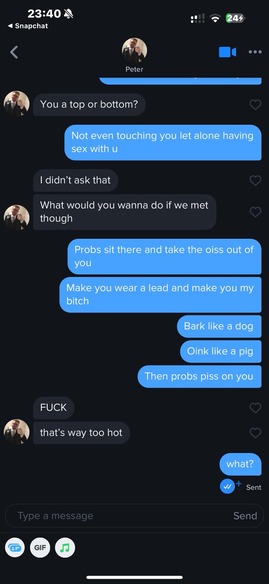 AnneSpank_'s tweet photo. Everybody meet Piggy Peter! My little pay pig, sends me money for calling him a pig. Do I take the jump and meet him? 

Who else wants to be my little piggy? 

#paypig #gay #onlyfans https://t.co/lrsySlz2a7